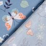 Viscosestof Bloemen en vlinders – licht jeansblauw/lichtroze,  thumbnail number 4