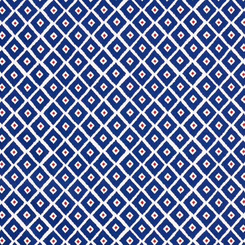 Katoenen stof Cretonne Ruiten – blauw,  image number 1