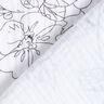 Mousseline/dubbel gehaakte stoffen geschilderde bloemenweide – wit/zwart,  thumbnail number 4