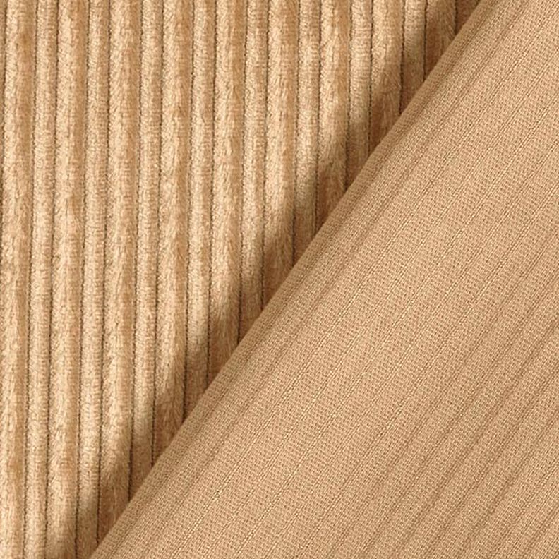 Stretch corduroy katoen-viscosemix effen – beige,  image number 3