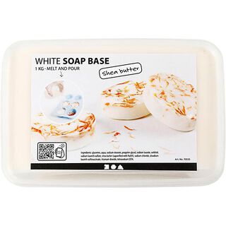 Sheaboter zeepbasis [1kg] – wit, 