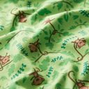 Katoenjersey Ondeugende aap | PETIT CITRON – groen, 