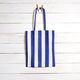 Decostof Canvas Strepen – blauw/wit,  thumbnail number 6