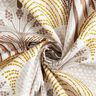 Decostof Katoenkeper abstracte palmventilatoren – currygeel/ivoor,  thumbnail number 3