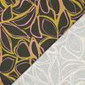 viscose stretch grote bloemen – donkergrenen/geel olijfgroen,  thumbnail number 4