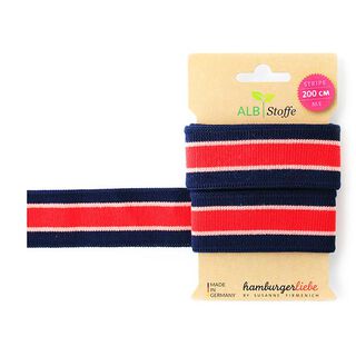 GOTS Biologische boordstof STRIPE ME COLLEGE [200 cm | 3,5 cm] | Albstoffe | Hamburger Liebe, 