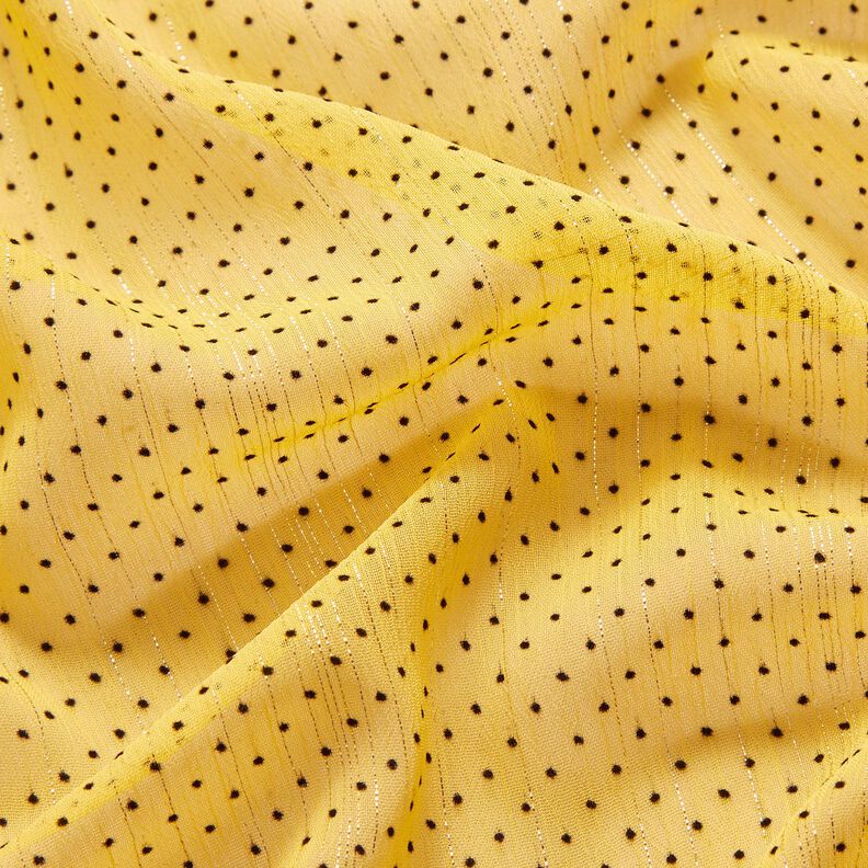 Chiffon glitterstrepen en stippen – citroengeel, image number 2
