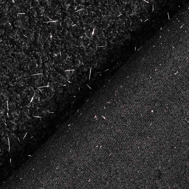 Tricot bouclé Glitterdraden – zwart, image number 4