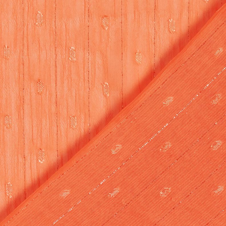 Chiffon dobby metallic krijtstreep – perzik sinaasappel/zilver metallic,  image number 4
