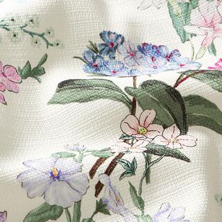 Panama stretch bloemenweide – creme, 