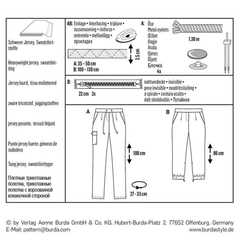 Broek | 3/4-broek, Burda 6471 | 34 - 46,  image number 5