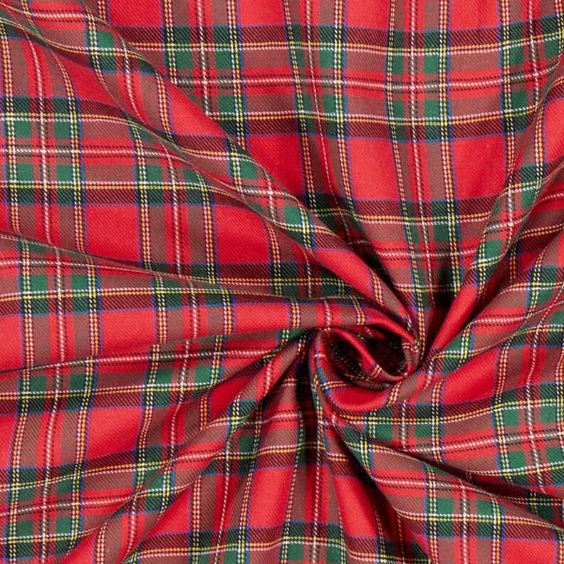 Katoenflanel Schotse ruit Glenside – rood,  image number 2