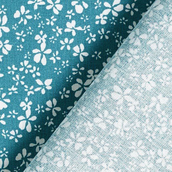 Katoenen stof cretonne Bloemetjes – blauw, image number 4