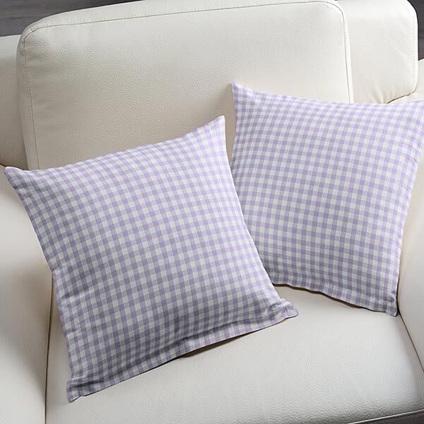 Katoenen stof Vichy - 1 cm – pastellila, image number 4