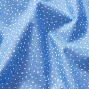 Katoenen stof Cretonne fijne stippen – blauw, 