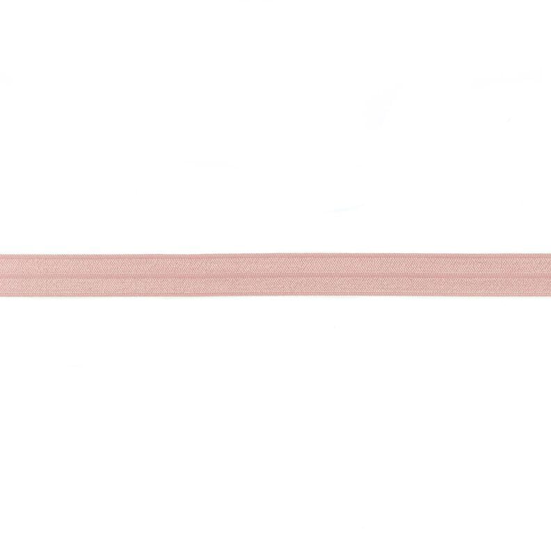 Elastische boordstrook  glanzend [15 mm] – licht oudroze,  image number 1