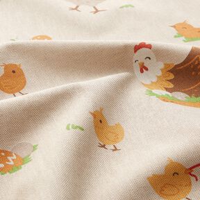 Decostof Half panama Kippenfamilie – natuur/bruin, 