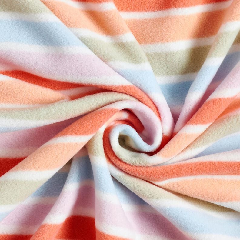 antipilling fleece kleurrijke strepen – wit,  image number 3