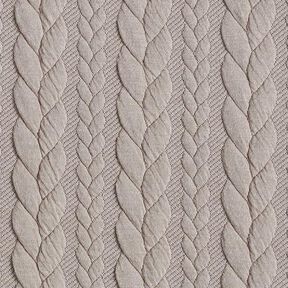 Jerseyjacquard cloqué kabelsteekpatroon – beige, 