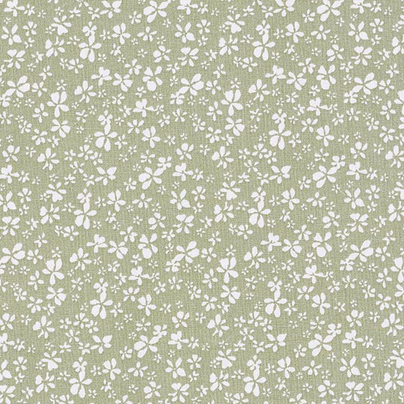 Katoenen stof cretonne Bloemetjes – kaki,  image number 1