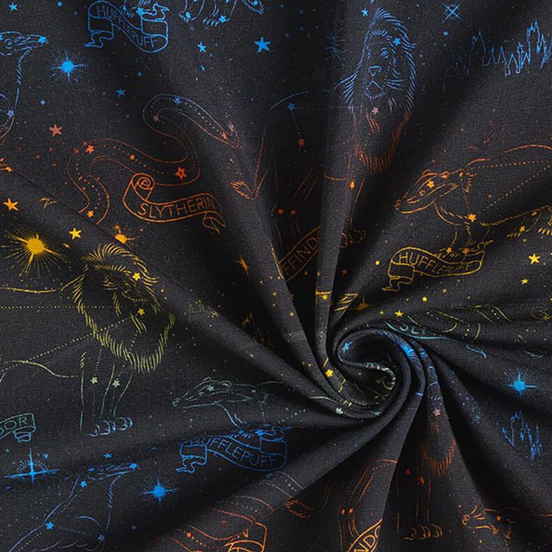 Katoenjersey Licentiestof Patronus Harry Potter | Warner Bros. – zwart,  image number 3
