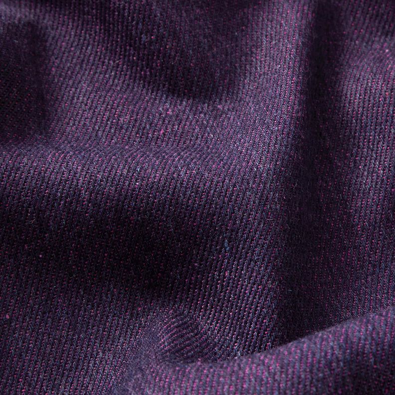 Denim katoenmix melange – aubergine,  image number 2