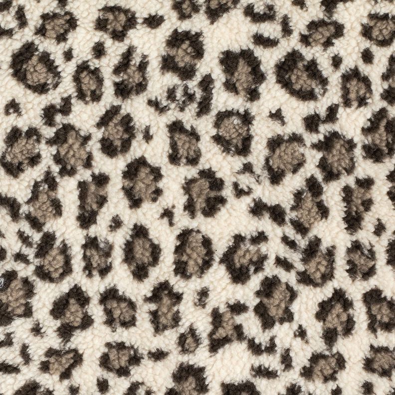 Teddy pluche Luipaardprint – lichtbeige/duingeel,  image number 5
