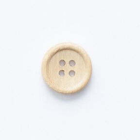 Houten knoop 4-gats – beige, 