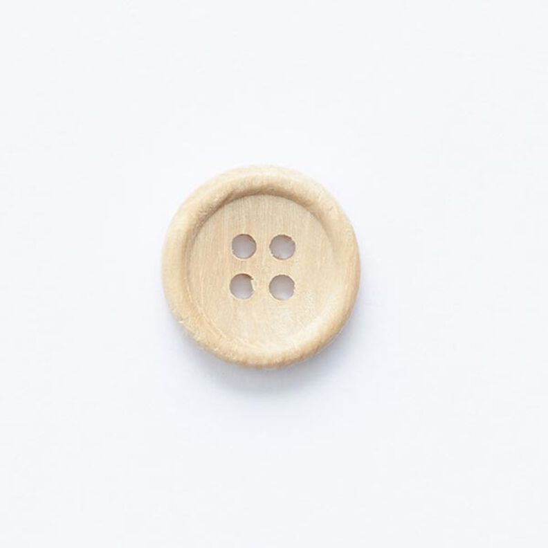 Houten knoop 4-gats – beige,  image number 1