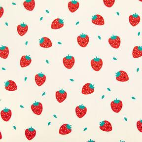Sweatshirt geruwd Aardbeien | by Poppy – ecru/vuurrood, 