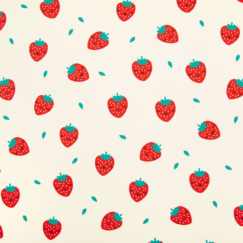Sweatshirt geruwd Aardbeien | by Poppy – ecru/vuurrood,  image number 1