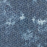 Doorgestikte stof chambray bloemen tie-dye – jeansblauw,  thumbnail number 6