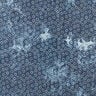 Doorgestikte stof chambray bloemen tie-dye – jeansblauw,  thumbnail number 6