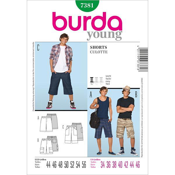 Shorts / vrijetijdsbroek, Burda 7381, image number 1