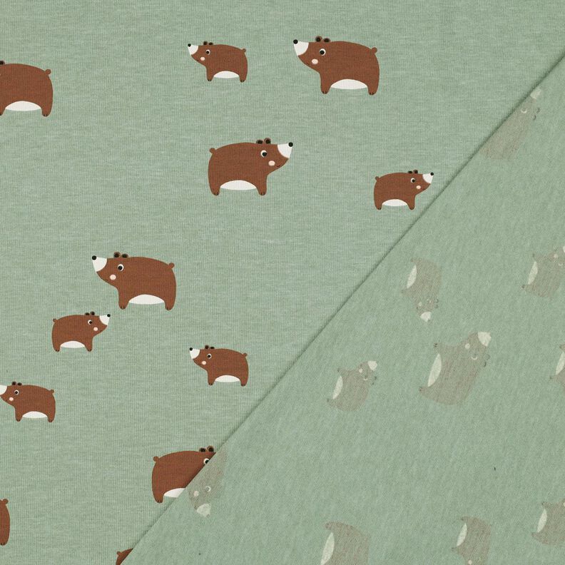 Katoenjersey Beren | Poppy Fabrics – riet/kastanjebruin,  image number 4