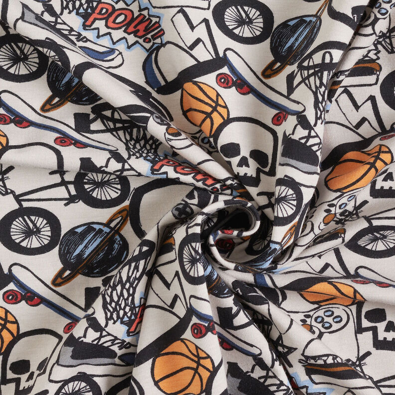 Katoenjersey Cool Stuff | by Poppy licht taupe, image number 3