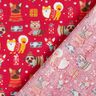 Katoenen stof Cretonne Honden met Kerstmis – rood,  thumbnail number 4