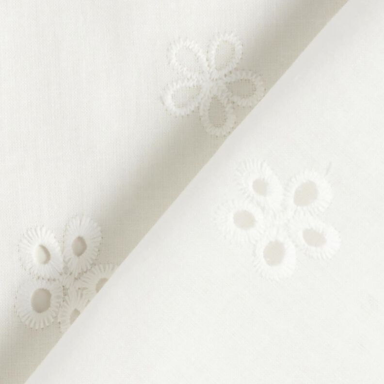Los borduursel Bloemen met gekartelde randen – wit,  image number 4