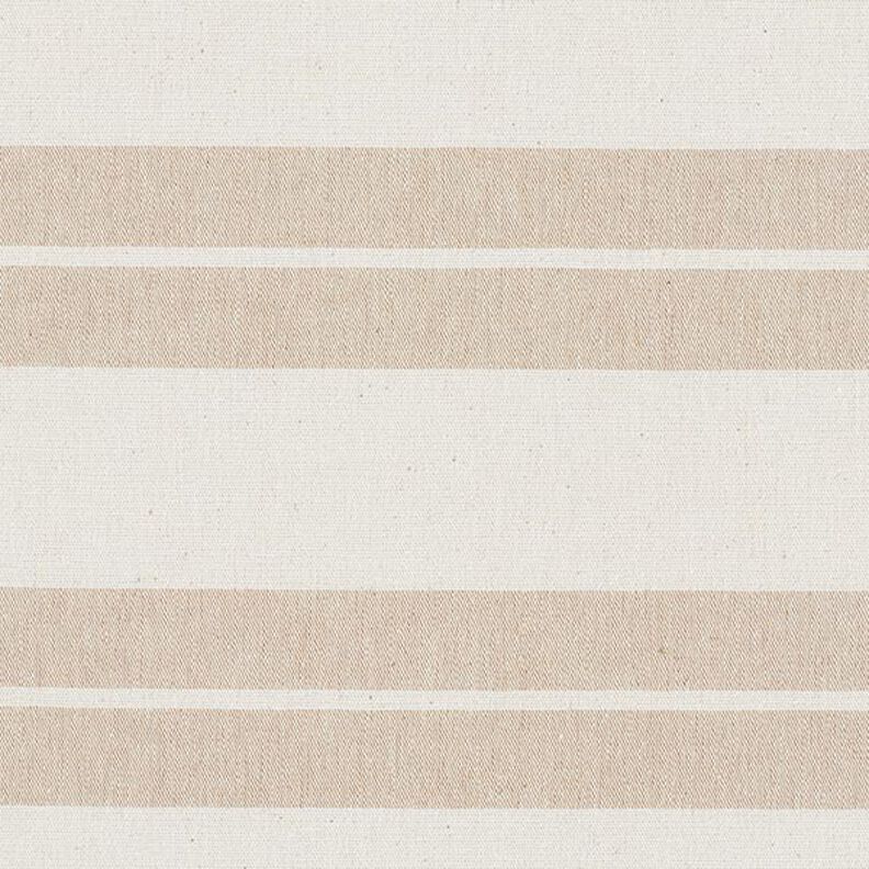 Decostof canvas gemengde strepen gerecycled – beige,  image number 1