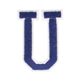 Applicatie letter U [ Hoogte: 4,6 cm ] – marineblauw, 