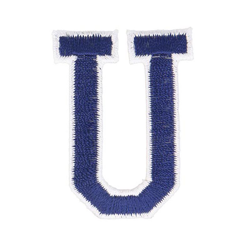 Applicatie letter U [ Hoogte: 4,6 cm ] – marineblauw,  image number 1