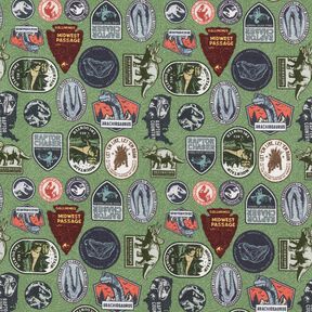 Katoenpopeline Jurassic Park-patches Licentiestof | Universal Studios – pijn, 