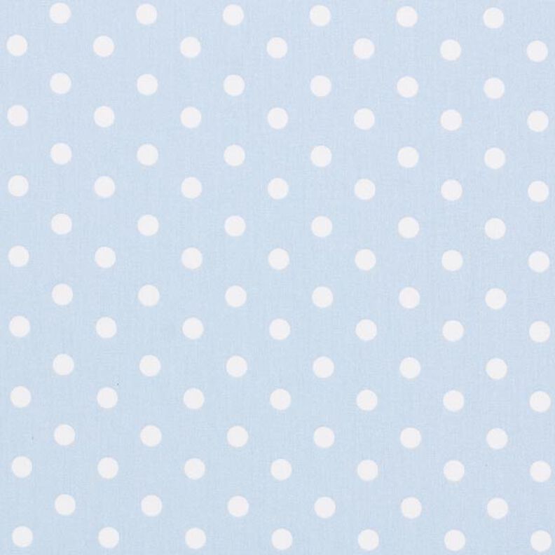 Katoenpopeline Grote stippen – lichtblauw/wit,  image number 1