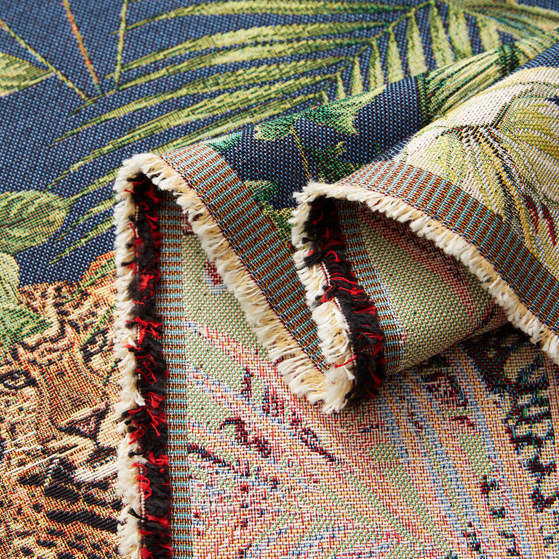 Decostof Gobelin Luipaarden in de jungle – blauw/groen, image number 3