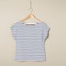 Katoenjersey smalle en brede strepen – wit/marineblauw,  thumbnail number 6