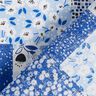 Katoenen stof Cretonne Patchwork-look – wit/blauw,  thumbnail number 3