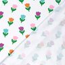 Katoenjersey gestileerde tulpen – wit/roodlila,  thumbnail number 4