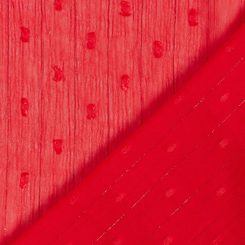 Chiffon dobby metallic krijtstreep – rood/zilver metallic, image number 4
