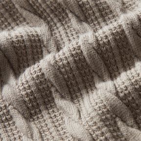 Tricot Cloqué Kabelsteekpatroon – zilvergrijs, 