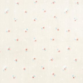 Gezellige fleece kleine bloempjes – lichtbeige/zalm, 